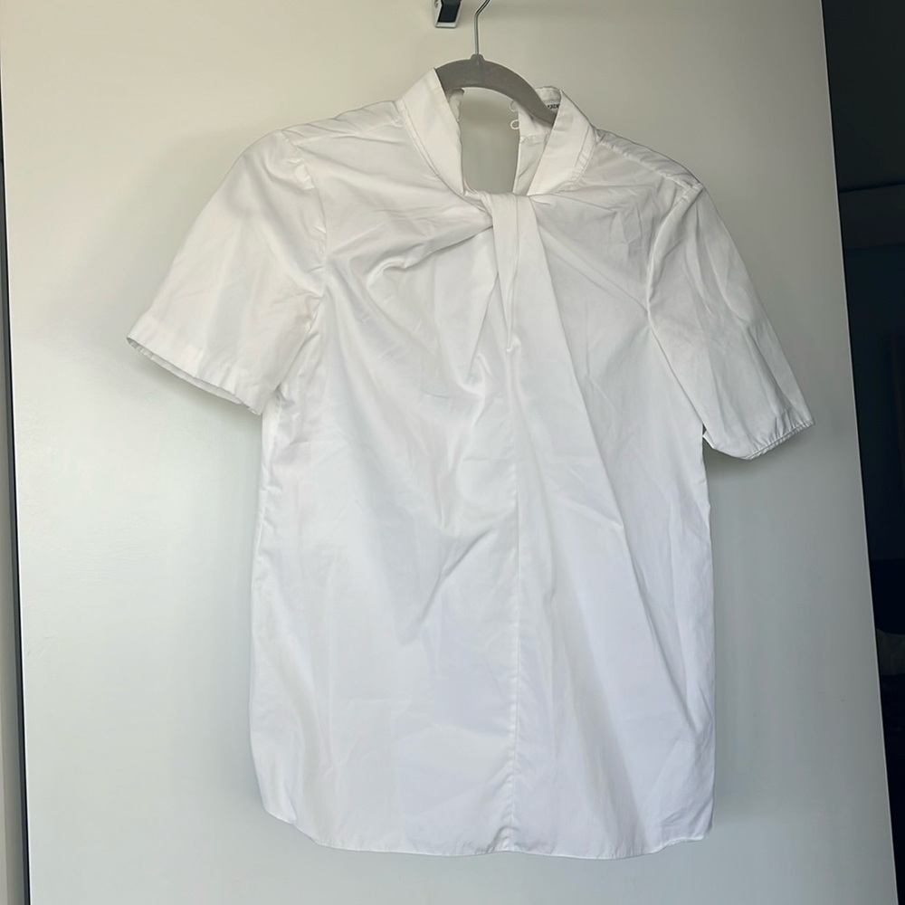 Erdem white blouse with neck detail 34